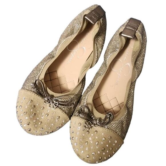 Jessica Simpson Light Bling Girls Lyric Ballet Flats Size 2.5 - Picture 1 of 7